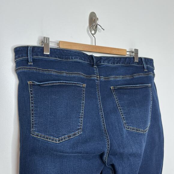 Talbots Barely Boot Cut Jeans Womens Size 20W Mid Rise Dark Wash Bootcut Stretch - Picture 5 of 6